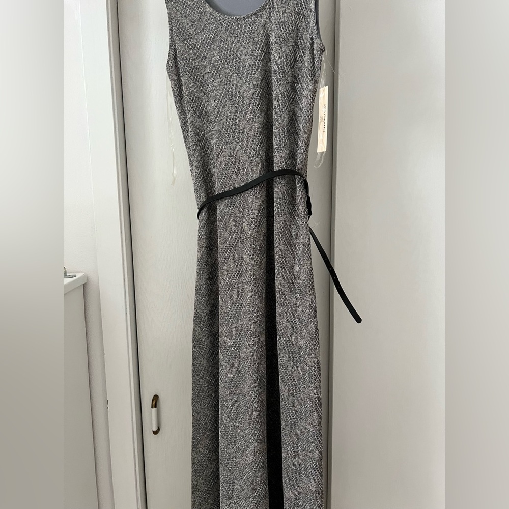 Sharagano floor length belted dress